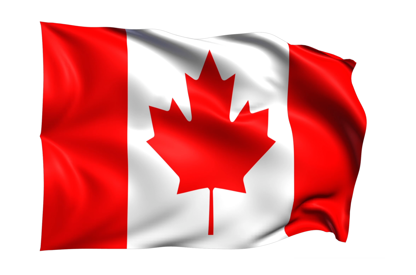 a canadian flag waving in the wind