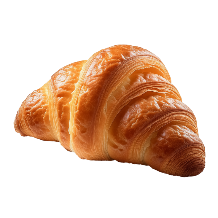 a close up of a crois on a white background