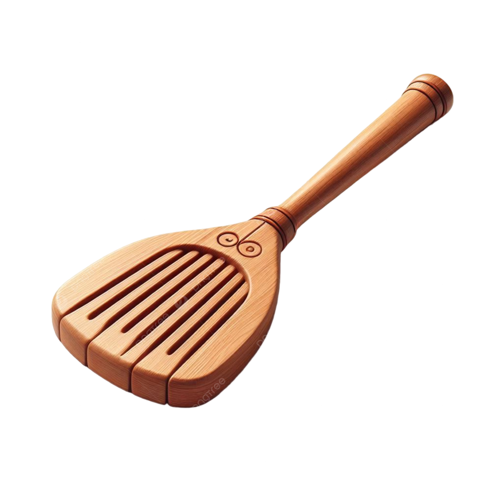 a wooden spat with a handle on it