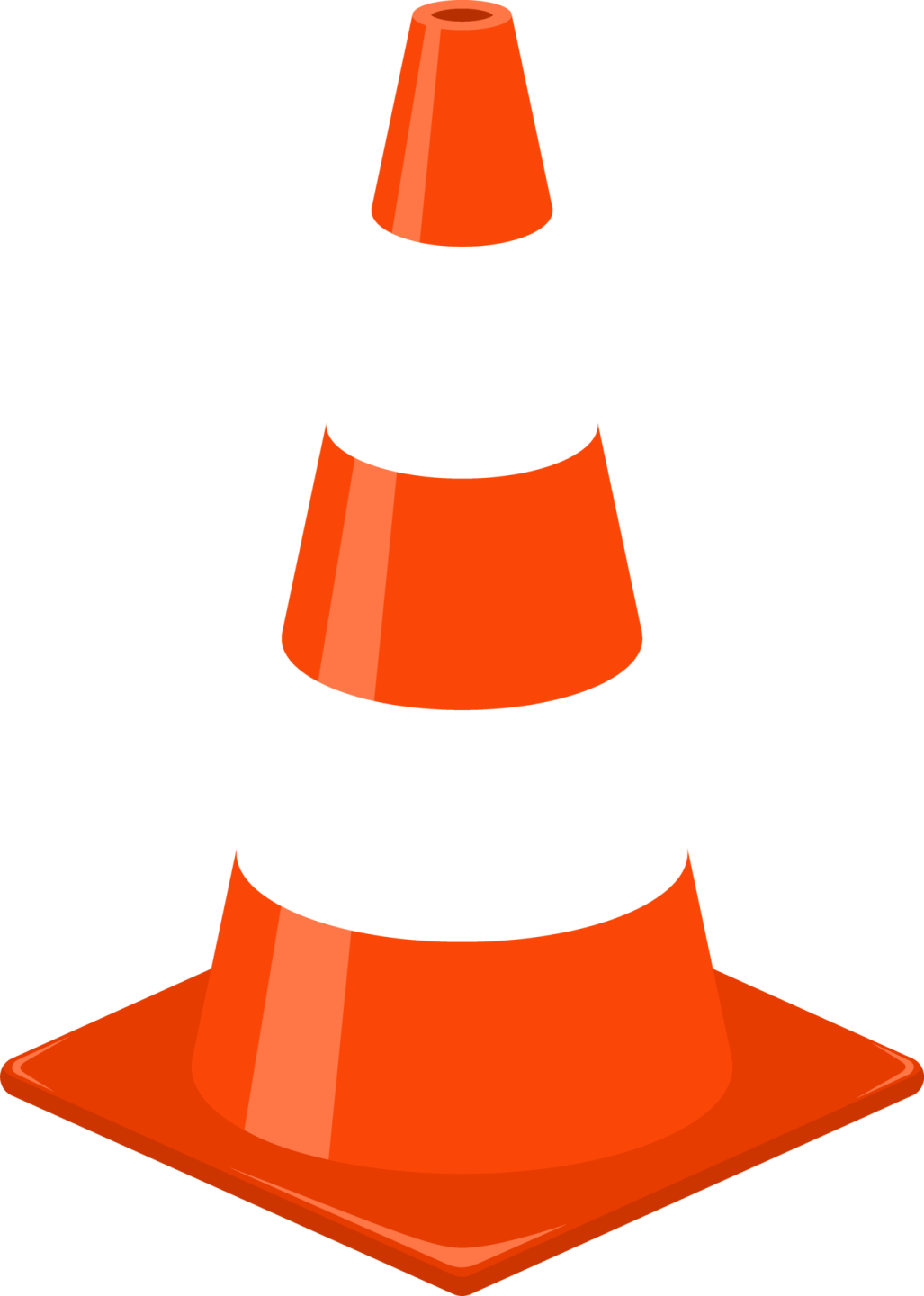 a traffic cone on a white background
