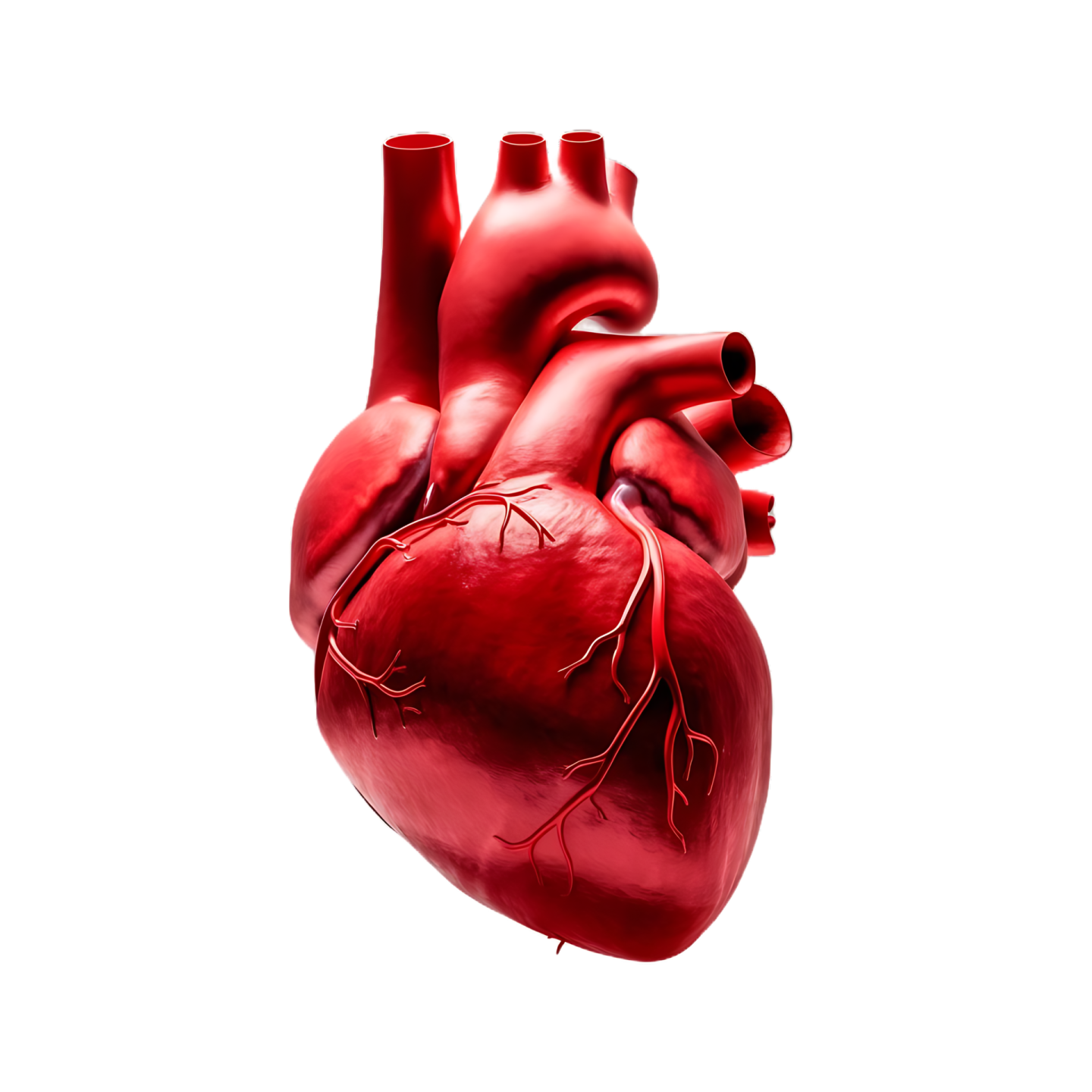 a red heart on a white background