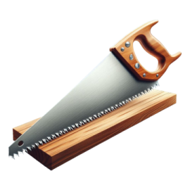 a wooden saw is shown on a white background