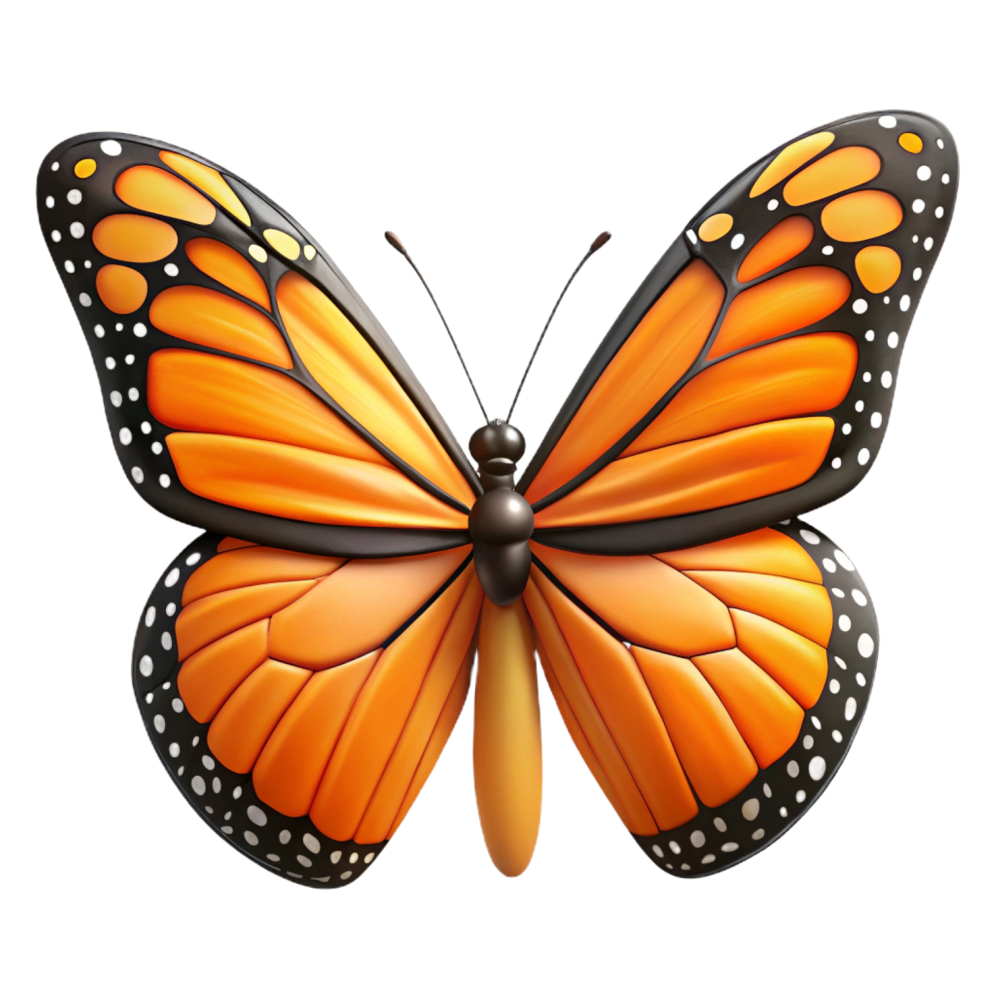a butterfly with orange and black wings