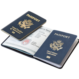 a passport with an american passport on it