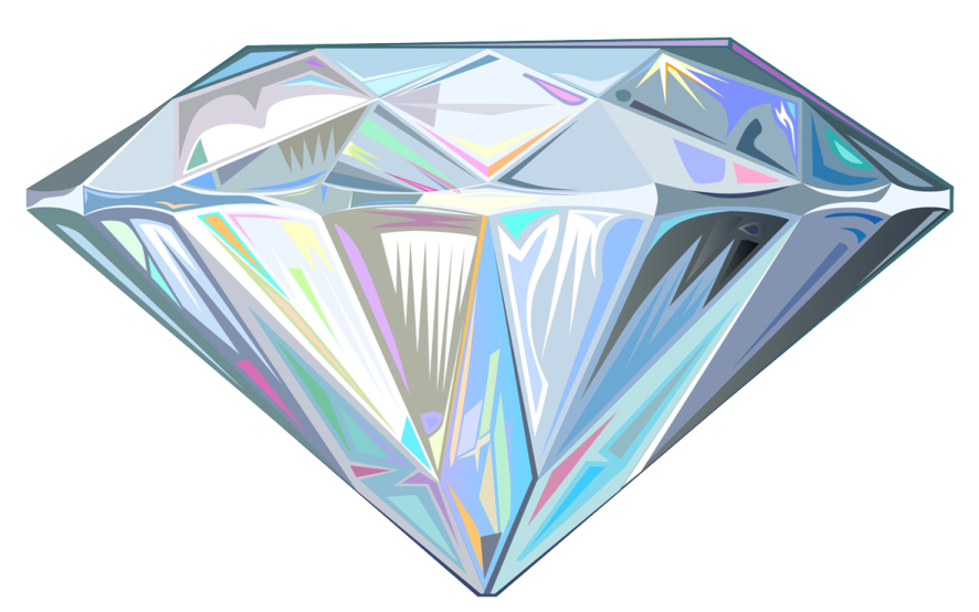 a diamond on a white background
