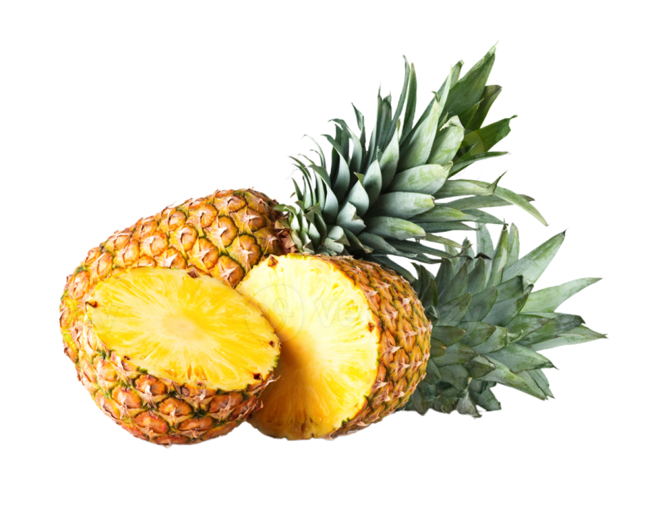 two pineapples on a white background