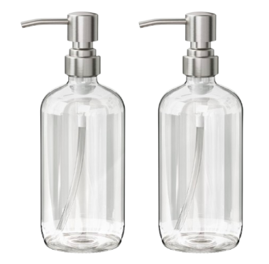 a pair of soap dispensers