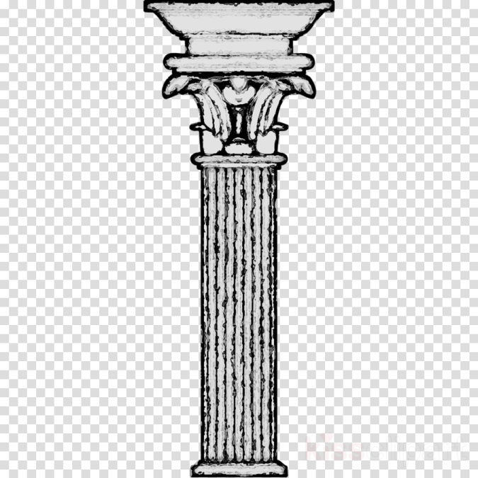 a black and white drawing of a column