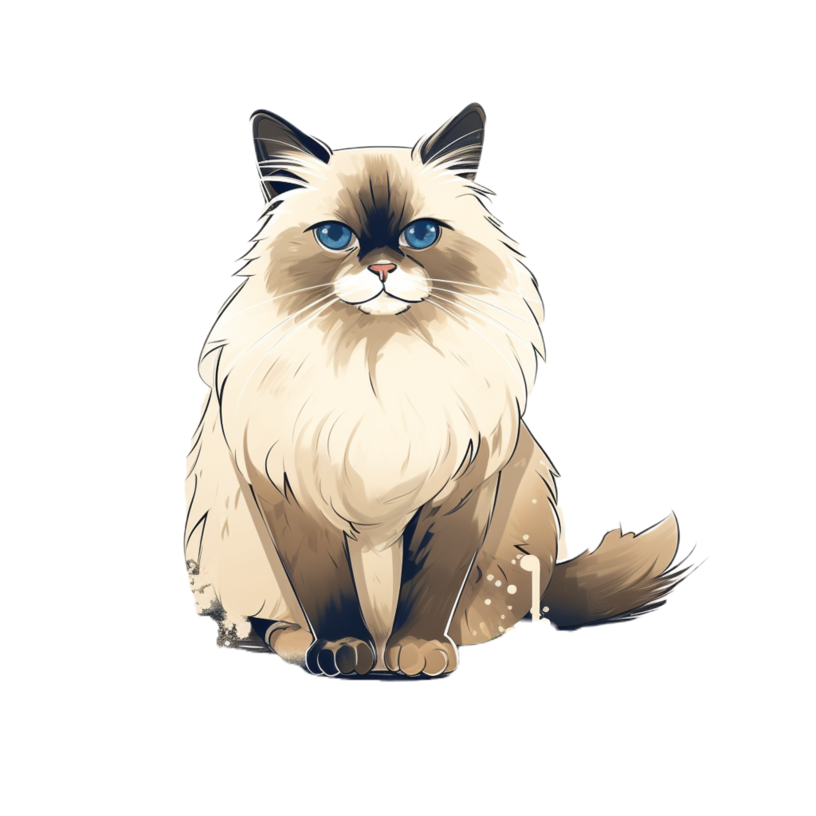a cat with blue eyes sits on the floor