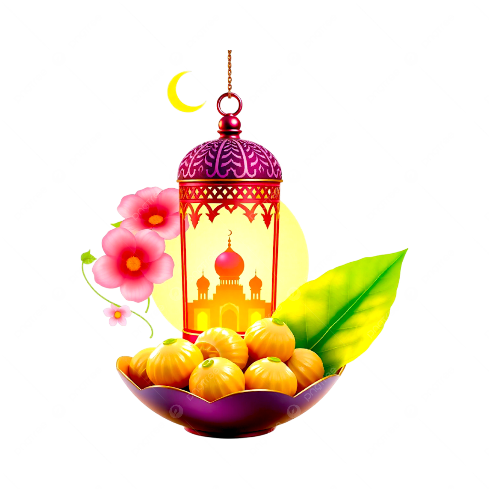 a lamp and some fruit in a bowl