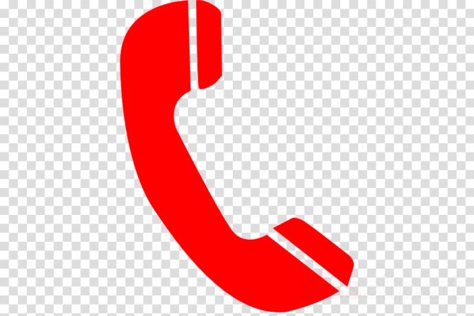 a red phone icon on a transparent background