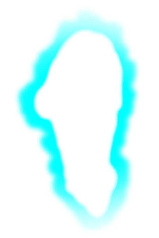 a silhouette of a man's head with blue smoke coming out of it