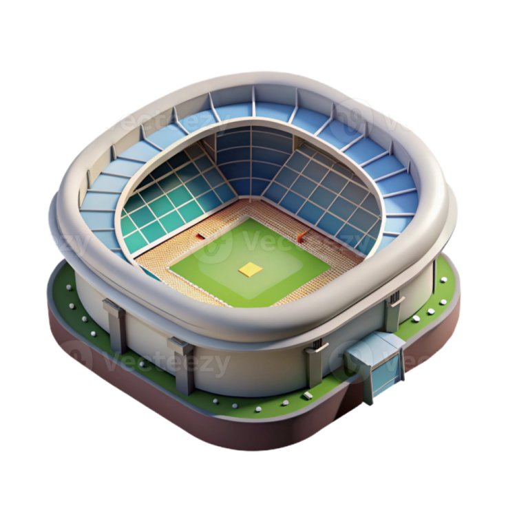 a 3d rendering of a soccer stadium
