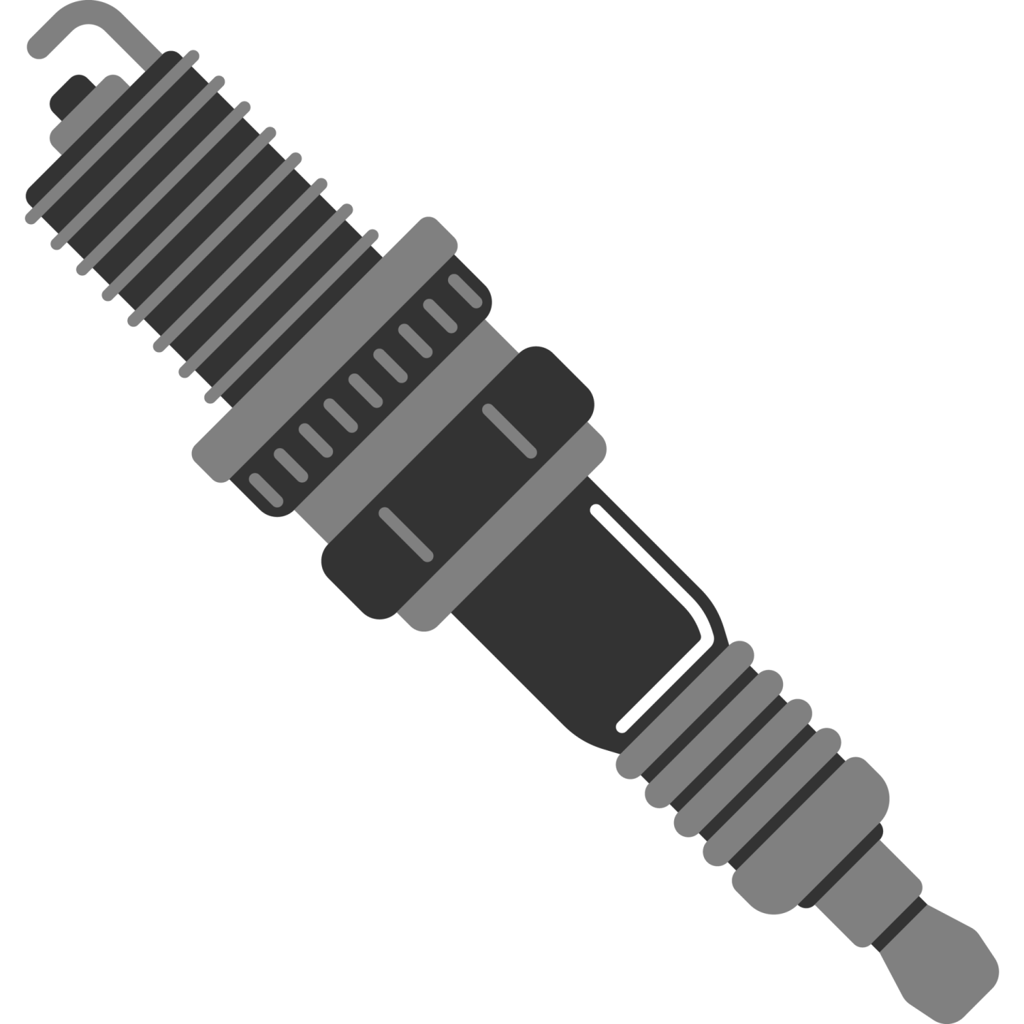 a black and white image of a spark