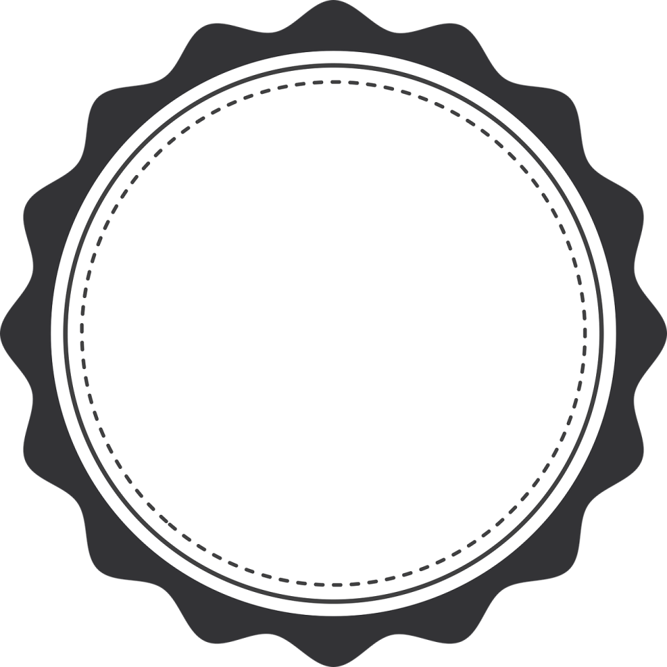 a black and white image of a blank label