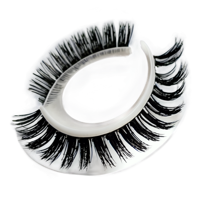 a pair of eyelashes on a white background
