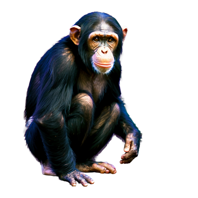 a monkey is sitting on the ground