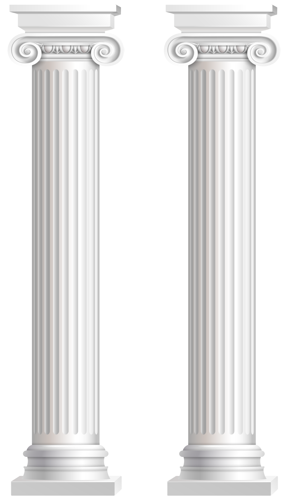 a pair of white marble columns vector