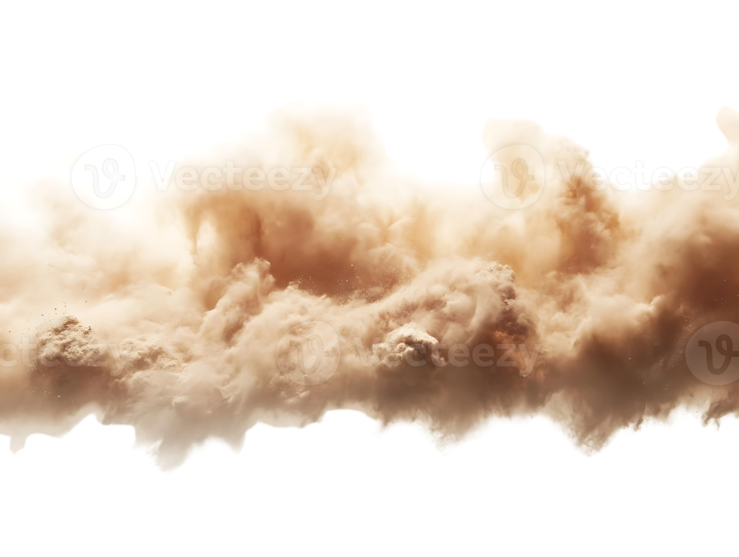 brown smoke on white background stock photo