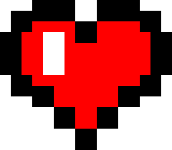 a pixel heart