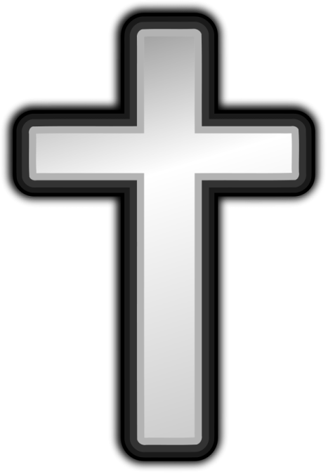 a cross on a white background
