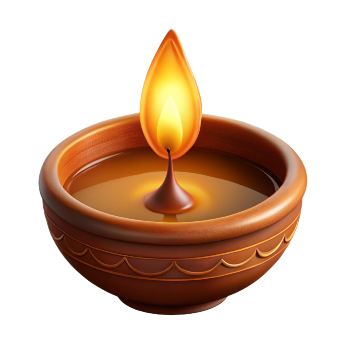 a clay oil lamp