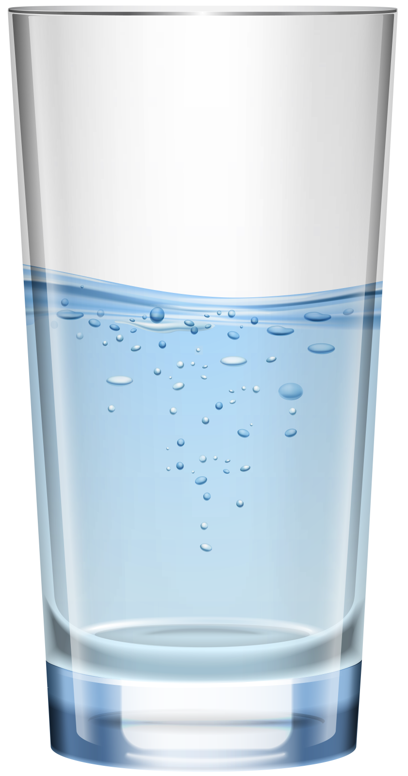a glass filled with water