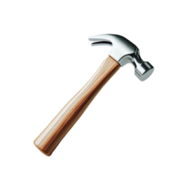 a hammer on a white background