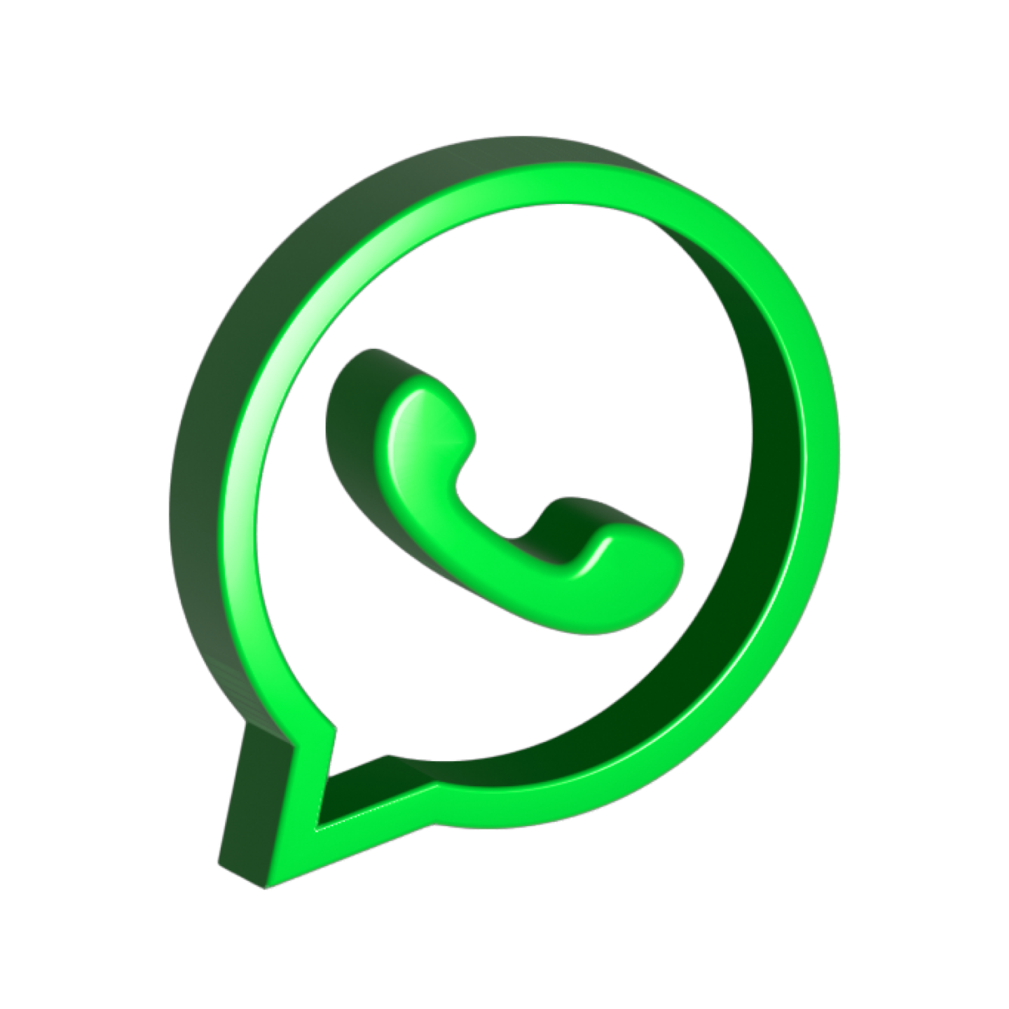 a green phone icon on a white background