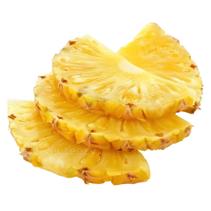 a pile of pine slices on a white background