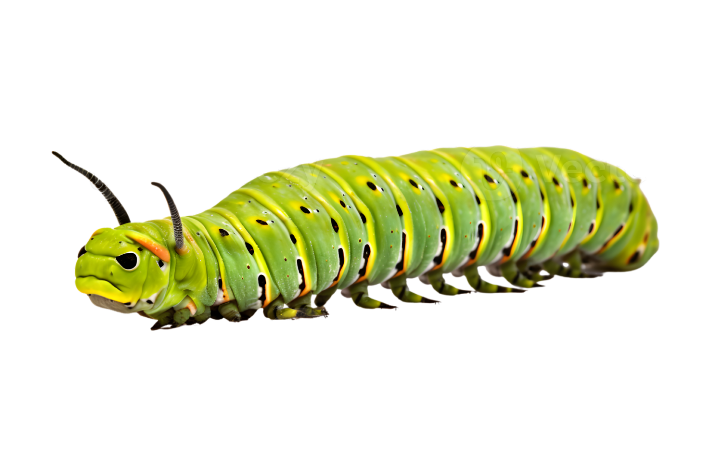 A close up of a green cater