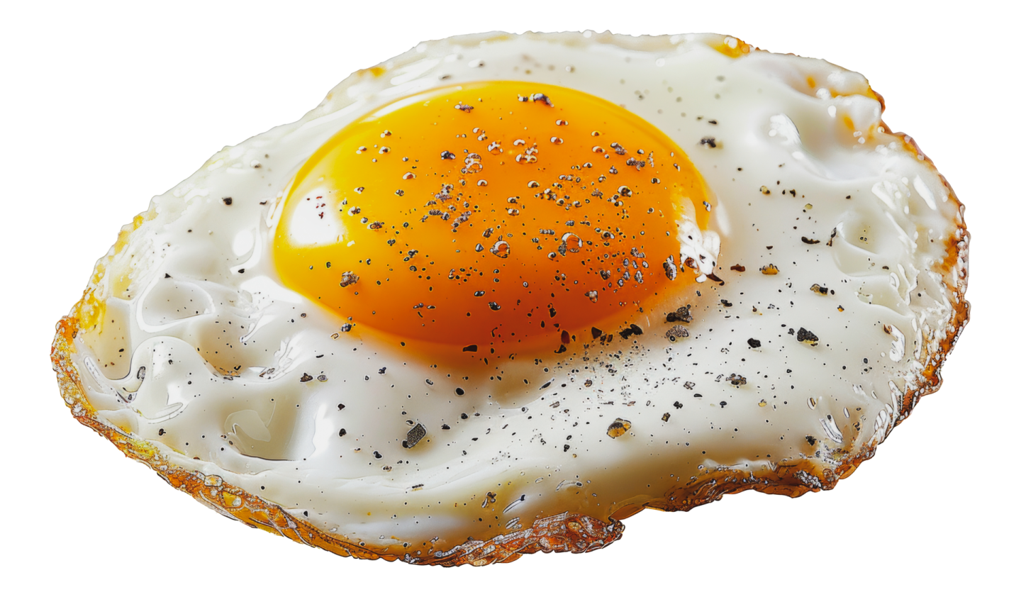 a fried egg on a piece of bread