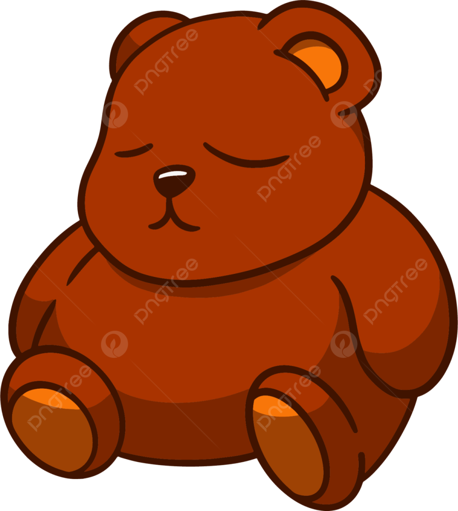 a brown teddy bear sitting on the ground