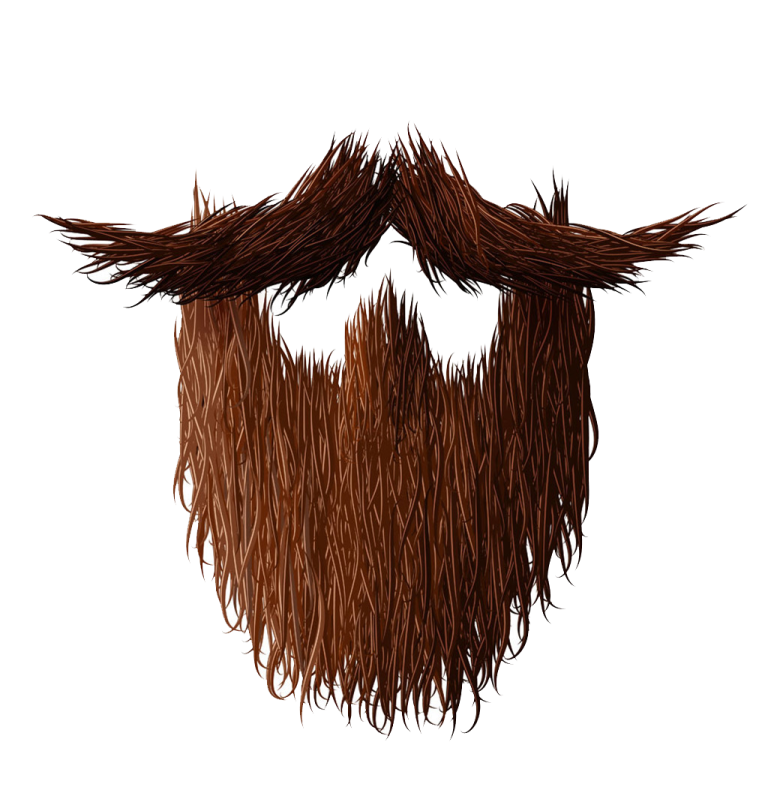 a drawing of a beard with long hair