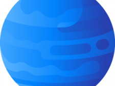 an image of a blue planet