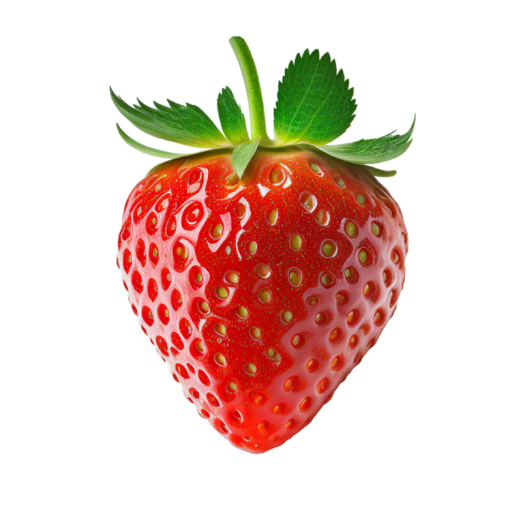 a strawberry on a white background