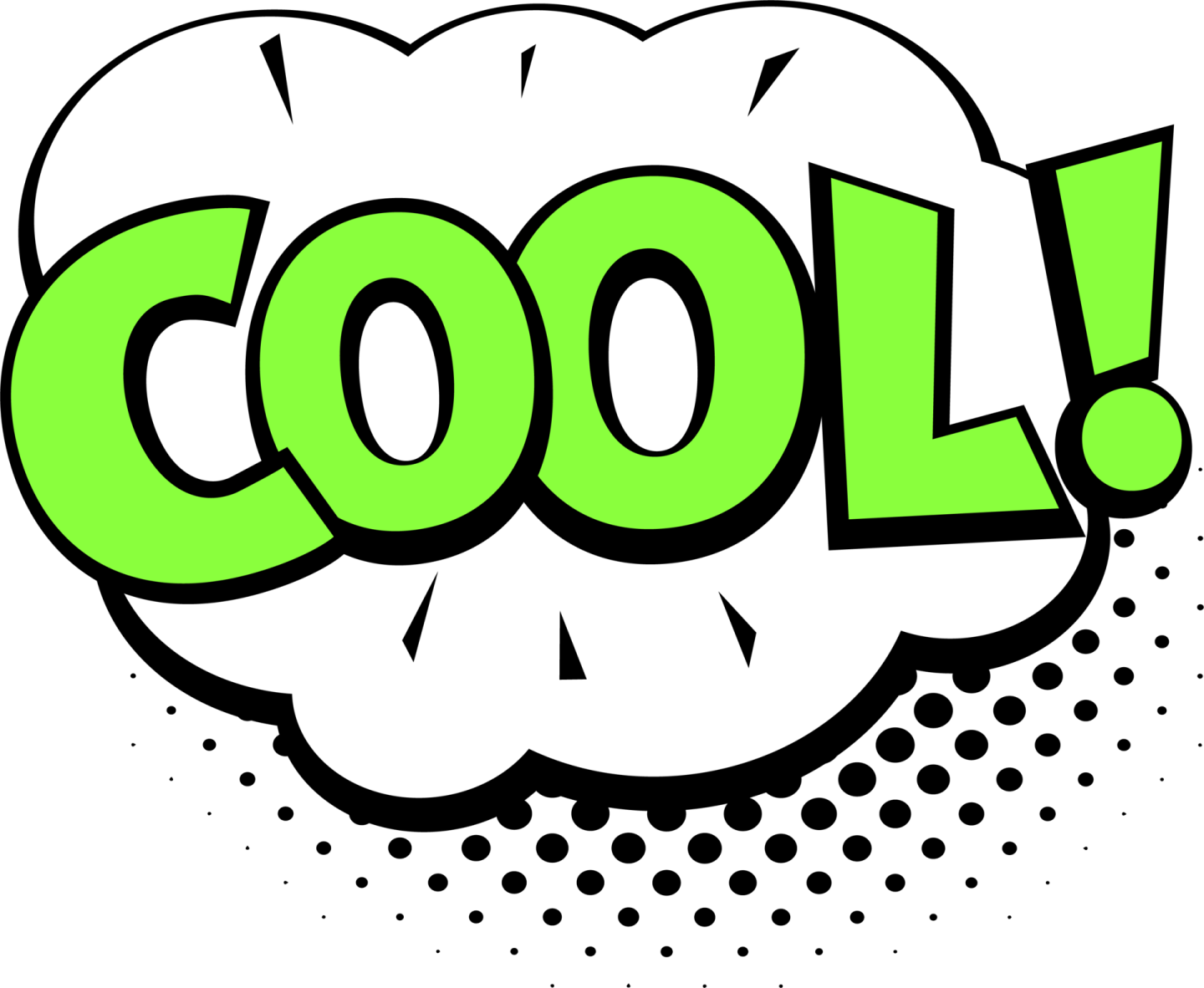 the word cool on a white background