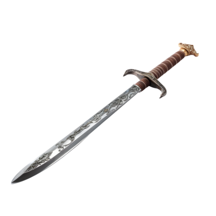 a sword on a white background