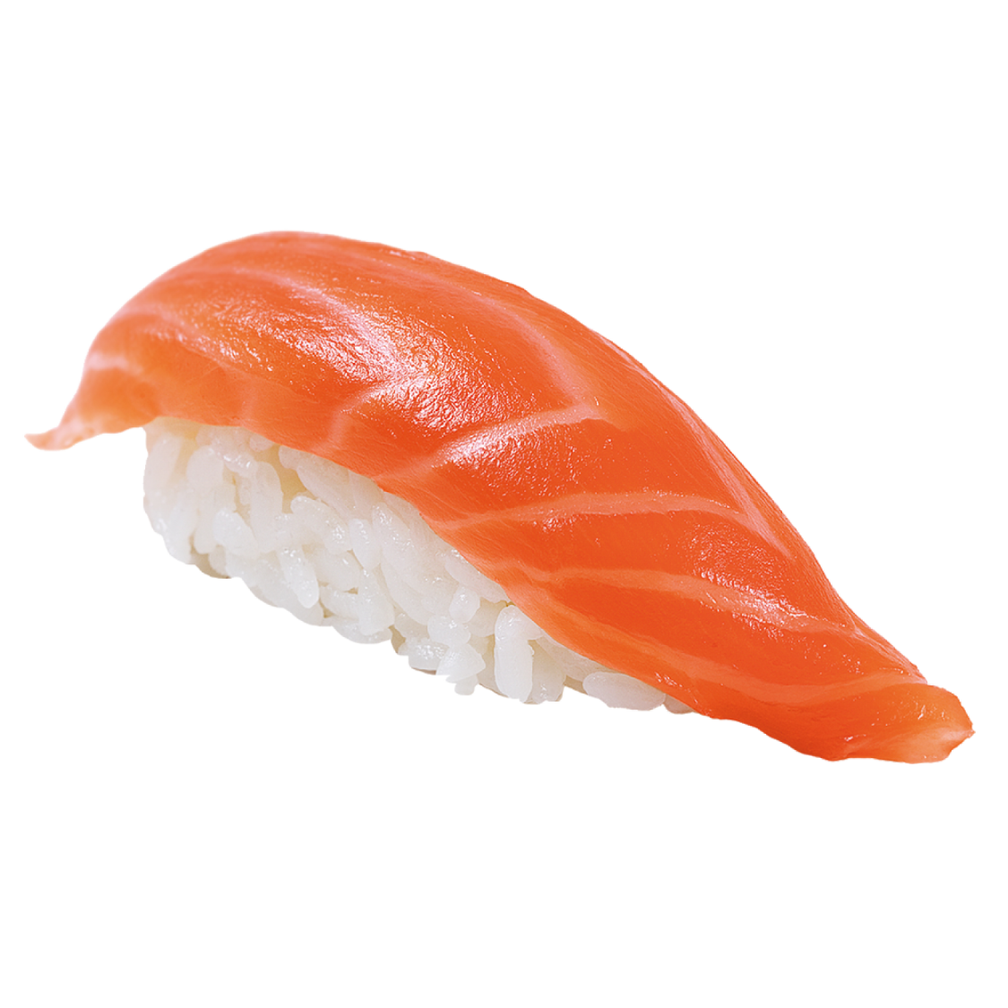 a piece of salmon on a white background