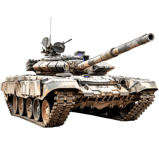 a tank on a white background