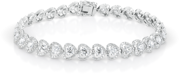 a diamond bracelet on a white background