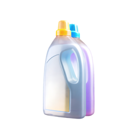 a bottle of liquid on a white background