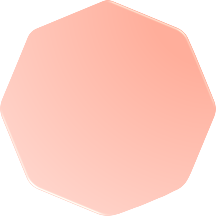 a pink hexagon on a white background