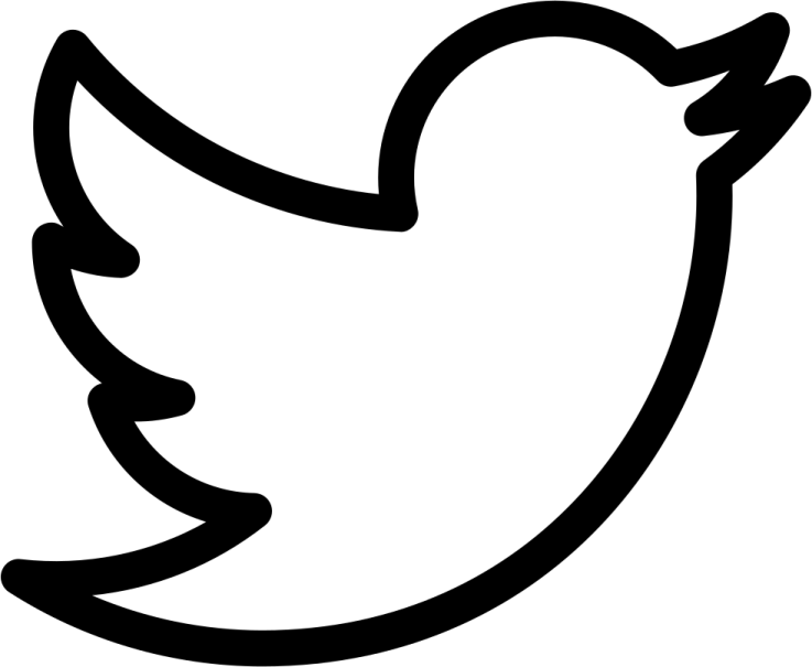 a black and white twitter logo