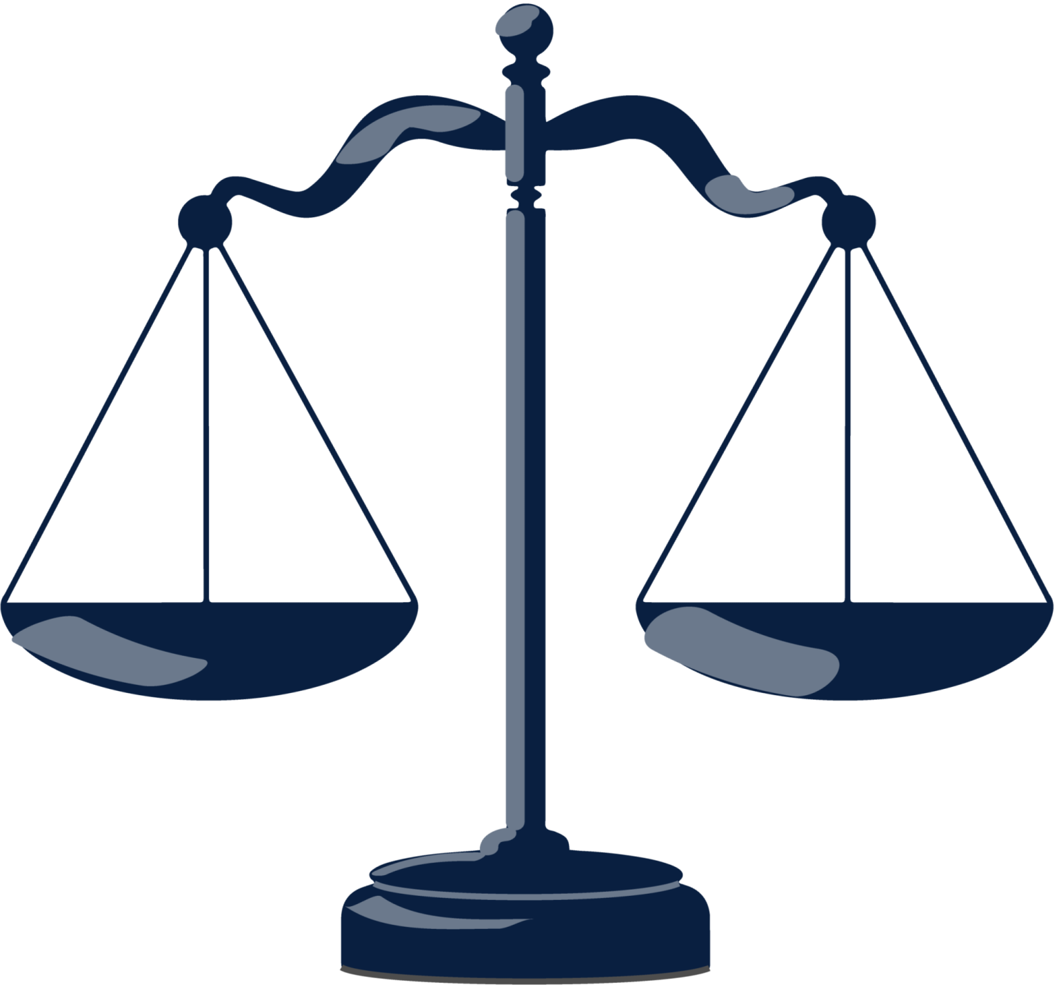 a balance scale on a white background