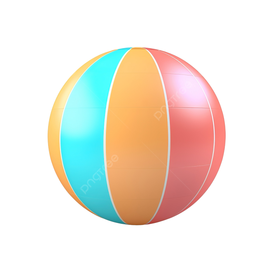 a beach ball on a white background