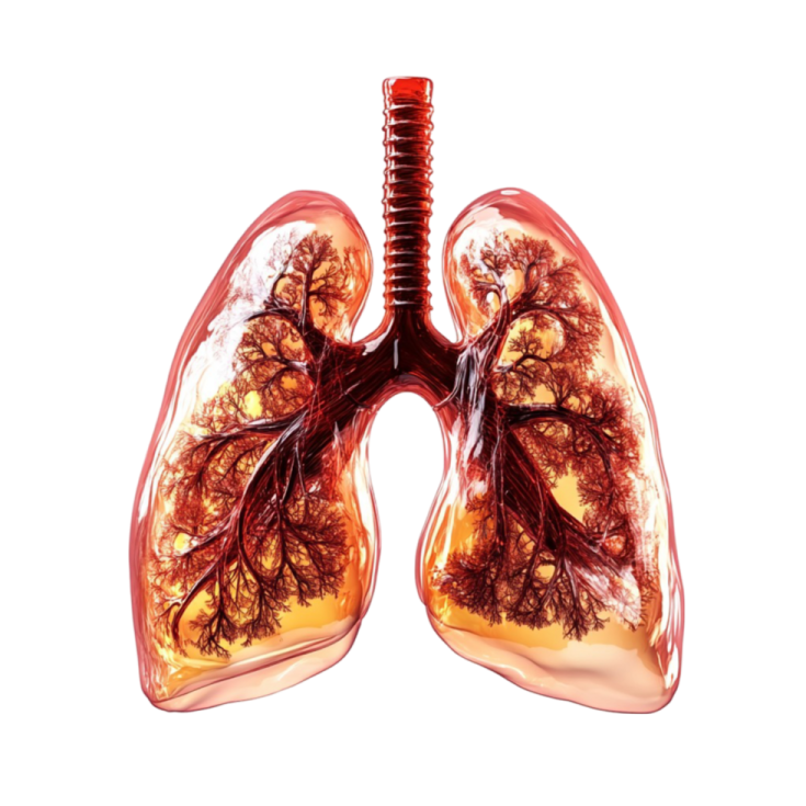 a diagram of the lungs