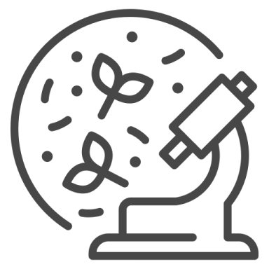 a microscope icon with the words science on it