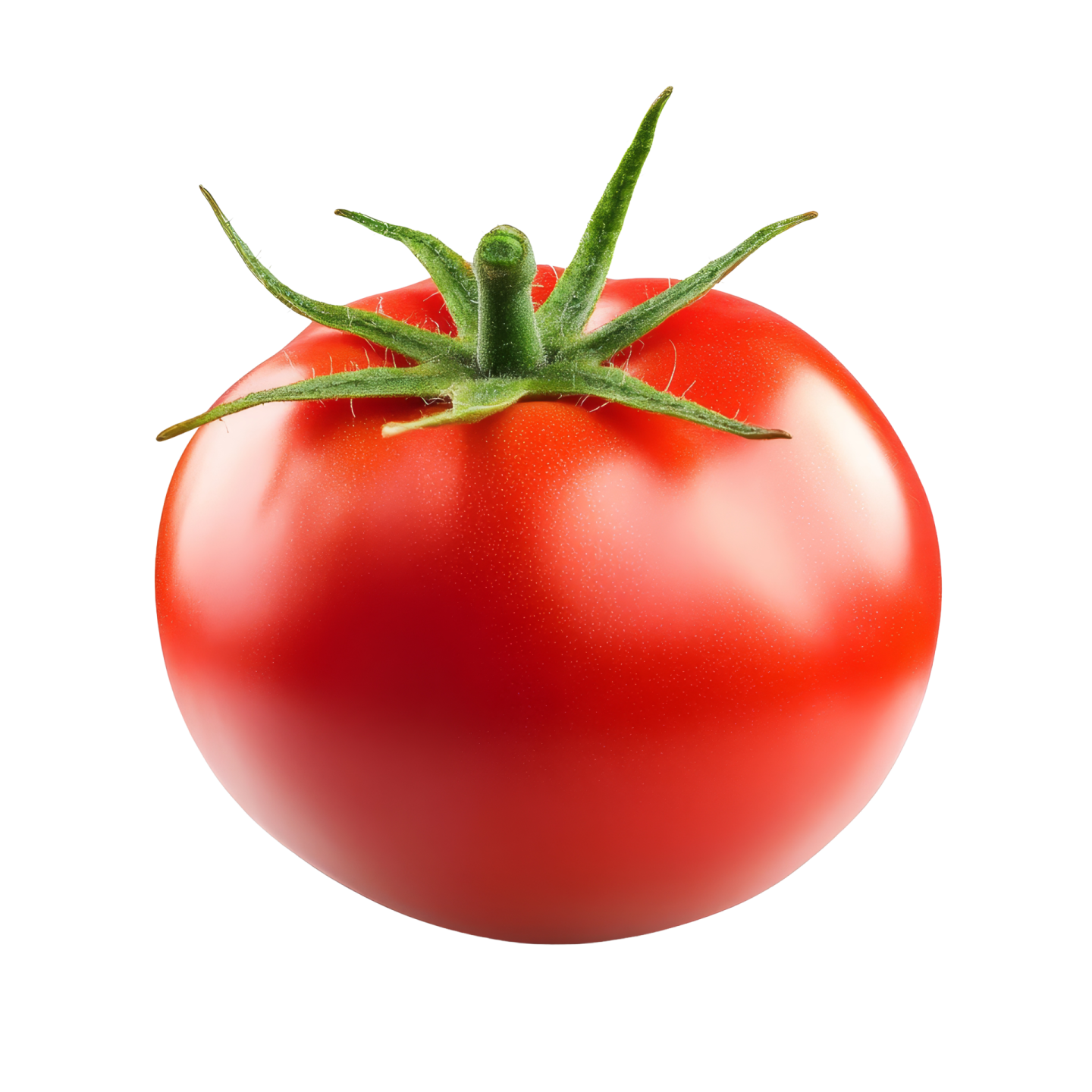 a red tomato on a white background
