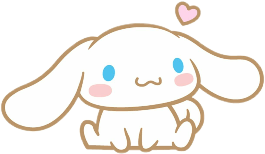 a drawing of a bunny with a heart on its nose